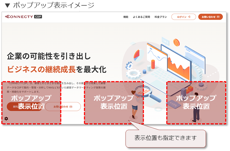 ポップアップ表示イメージ