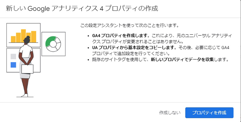 GA4プロパティの作成