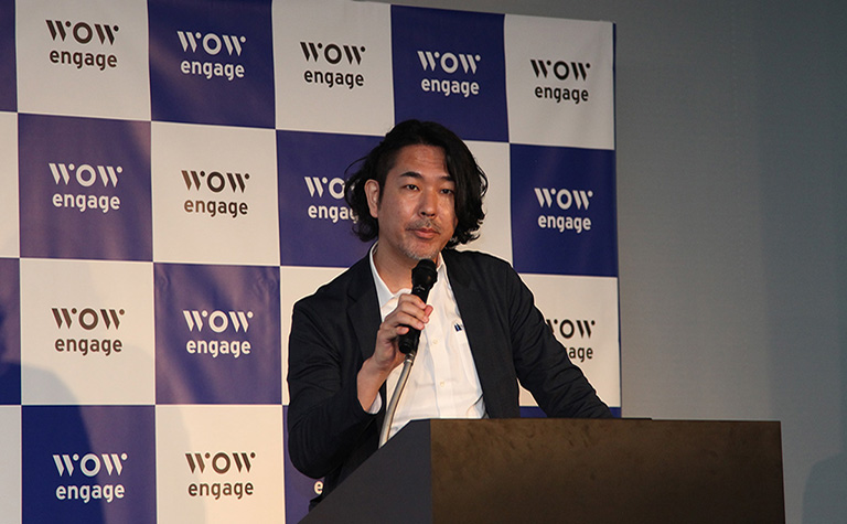 当社代表服部が、グループ企業WOW WORLDが2022年夏に発売する「WOW engage」の製品発表会に出席しました